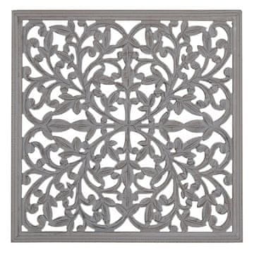 BigBuy Stenska dekoracija Siva 60 x 1 x 60 cm DMF