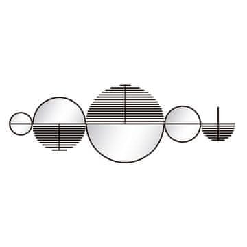 BigBuy Stenska dekoracija Crystal Black Metal