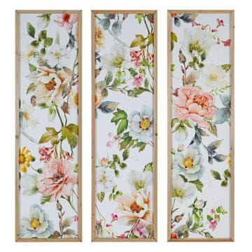 BigBuy Platno Rože 102 x 1,8 x 120 cm (3 enote)