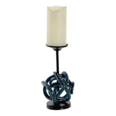 DKD Home Decor Svečnik DKD Home Decor 8424001723041 Crystal Blue Metal 13 x 13 x 25 cm
