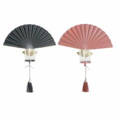 DKD Home Decor Svečnike DKD Home Decor 8424001833344 Ventilator Črna Zlata Terakota Kristal Železo 35 x 9 x 35 cm (2 enoti)