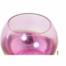 DKD Home Decor Svečnik DKD Home Decor 8424001830619 Pink Golden Metal Crystal 19 x 19 x 20,5 cm