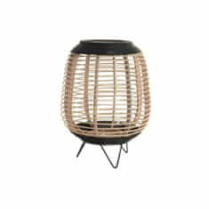 DKD Home Decor Svečnik DKD Home Decor Crystal Black Metal Brown Bamboo (32 x 32 x 43 cm)