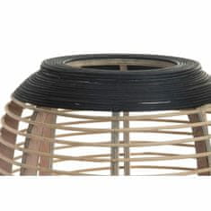 DKD Home Decor Svečnik DKD Home Decor Crystal Black Metal Brown Bamboo (32 x 32 x 43 cm)