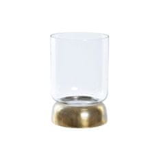 DKD Home Decor Svečnik DKD Home Decor Crystal Golden Aluminium 14 x 14 x 21 cm