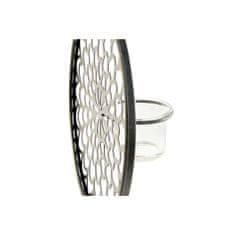 DKD Home Decor Svečnik DKD Home Decor Crystal Black Metal Wood Brown 20 x 20 x 36 cm