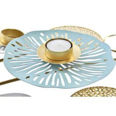 DKD Home Decor Svečnik DKD Home Decor Mirror Golden Metal Mint Waterlily (54 x 33 x 8 cm)