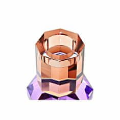 DKD Home Decor Svečnik DKD Home Decor Crystal Lilac Orange Bicoloured 9 x 9 x 12 cm