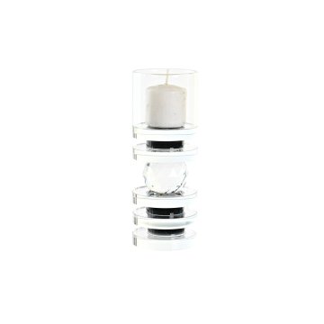DKD Home Decor Svečnik DKD Home Decor Modra Črna Kristal 6 x 6 x 16 cm