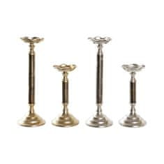 DKD Home Decor Svečnik DKD Home Decor aluminij 10 x 10 x 31,5 cm Moderno (2 enoti)