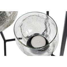 DKD Home Decor Svečnik DKD Home Decor Crystal Black Transparent 18 x 18 x 76 cm Železo