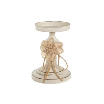 DKD Home Decor Svečnik DKD Home Decor 13 x 13 x 17,5 cm Kovina Bela