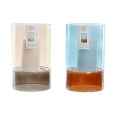 DKD Home Decor Svečnik DKD Home Decor Crystal Bicoloured Wax 13 x 13 x 21 cm (2 enoti)