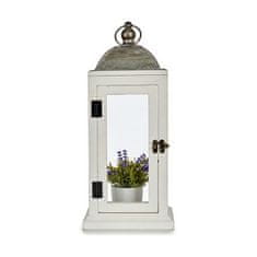 Gift Decor Svetilka srebrna kovinska lesena bela (18 x 43 x 18 cm) (6 enot)