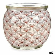 slomart dišeča svečka kokos kremna steklo vosek (7,5 x 6,3 x 7,5 cm) (12 kosov)