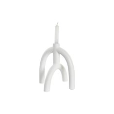 DKD Home Decor Svečnik DKD Home Decor Scandi 21,5 x 21,5 x 23 cm Bela smola