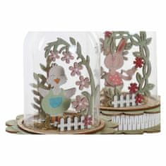 DKD Home Decor Svetilka DKD Home Decor 8424001638703 Green Multicolor Natural 14,5 x 14,5 x 18 cm (2 enoti) (14 x 14 x 18 cm)