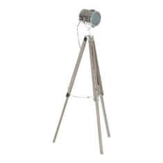 DKD Home Decor Talna svetilka DKD Home Decor Kovina Les Srebrna Svetlo rjava Tripod (66 x 66 x 142 cm)