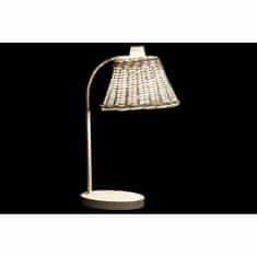 DKD Home Decor Namizna svetilka DKD Home Decor Metal White wicker 220 V 50 W (22 x 28 x 48 cm)