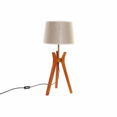 DKD Home Decor Namizna svetilka DKD Home Decor Brown Beige Polyester Wood 220 V 50 W