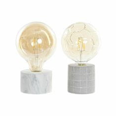 DKD Home Decor Dekoracija DKD Home Decor Bela siva zlata cement 12 x 12 x 22 cm (2 enoti)