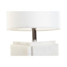 DKD Home Decor Namizna svetilka DKD Home Decor Beli poliester Kovina Marmor 220 V Zlata 50 W (20 x 20 x 34 cm)