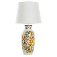 DKD Home Decor Namizna svetilka DKD Home Decor Ceramic Linen White (34 x 34 x 67 cm)