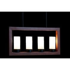 DKD Home Decor Stropna svetilka DKD Home Decor Brown Aluminium Crystal (52 x 6 x 26 cm)