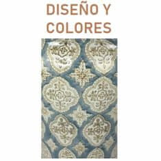 DKD Home Decor Namizna svetilka DKD Home Decor Porcelan Bež Modra Poliester (35 x 35 x 57 cm)