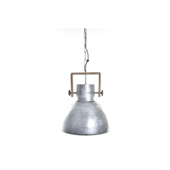 DKD Home Decor Stropna svetilka DKD Home Decor Brown Silver Metal Mango wood 50 W 40 x 40 x 50 cm
