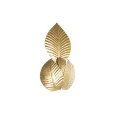 DKD Home Decor Stenska svetilka DKD Home Decor Golden Metal 220 V 50 W List rastline (37 x 14 x 58 cm)
