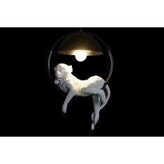 DKD Home Decor Stropna svetilka DKD Home Decor 29,5 x 20 x 44,5 cm zlata kovina bela smola 50 W (2 enoti)