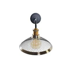 DKD Home Decor Stenska svetilka DKD Home Decor Black Golden Metal 220 V 50 W (27 x 28 x 28 cm)