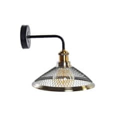 DKD Home Decor Stenska svetilka DKD Home Decor Black Golden Metal 220 V 50 W (27 x 28 x 28 cm)