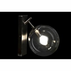 DKD Home Decor Stenska svetilka DKD Home Decor 25W Crystal Silver Metal 220 V (20 x 25 x 27 cm)