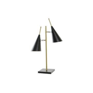 DKD Home Decor Namizna svetilka DKD Home Decor Black Golden Metal 25 W 220 V 38 x 16 x 64 cm