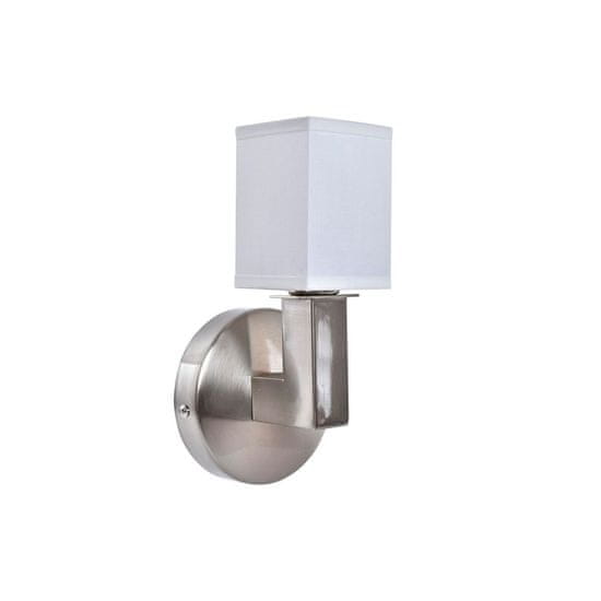DKD Home Decor Stenska svetilka DKD Home Decor Srebrna kovina Poliester Bela 220 V 40 W (12 x 10 x 22 cm)