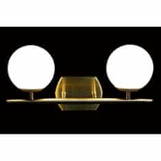 DKD Home Decor Stenska svetilka DKD Home Decor Crystal Golden Metal White 220 V 40 W (42 x 15 x 20 cm)