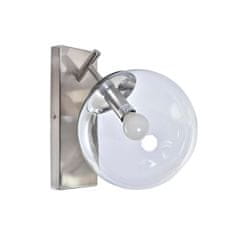 DKD Home Decor Stenska svetilka DKD Home Decor 25W Crystal Silver Metal 220 V (20 x 25 x 27 cm)