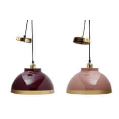 DKD Home Decor Stropna svetilka DKD Home Decor 33 x 33 x 24 cm Roza kovina lila 50 W (2 enoti)