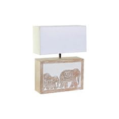 DKD Home Decor Namizna svetilka DKD Home Decor Rjava Bela 220 V 50 W Indijanec (33 x 12 x 41 cm)