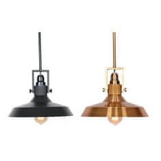 DKD Home Decor Stropna svetilka DKD Home Decor Black Golden Metal 50 W (2 enoti)