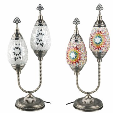 DKD Home Decor Namizna svetilka DKD Home Decor 24 x 15 x 55 cm Crystal Metal Multicolor 220 V 50 W (2 enoti)