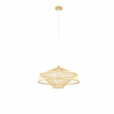 DKD Home Decor Stropna svetilka DKD Home Decor Brown Bamboo (50 x 50 x 23 cm)