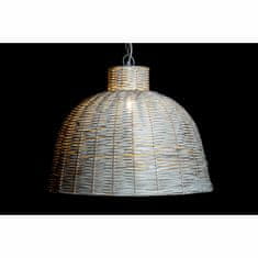 DKD Home Decor Stropna svetilka DKD Home Decor Bela Zlata železna 50 W 51 x 51 x 38 cm
