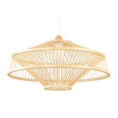DKD Home Decor Stropna svetilka DKD Home Decor Brown Bamboo (50 x 50 x 23 cm)