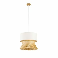 DKD Home Decor Stropna svetilka DKD Home Decor Poliester Bambus (40 x 40 x 39 cm)