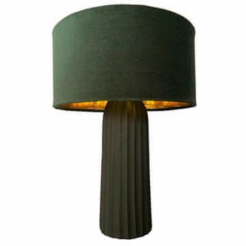 DKD Home Decor Namizna svetilka DKD Home Decor Velvet Aluminium Green (26 x 26 x 37 cm)
