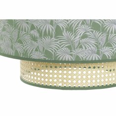 DKD Home Decor Stropna luč DKD Home Decor Naravna Črna Poliester Bela Zelena 40 W 50 W (46 x 46 x 25 cm)