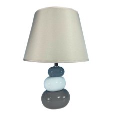 Versa Namizna svetilka Versa Grey Blue Ceramic Textile (22,5 x 32 x 8,5 cm)